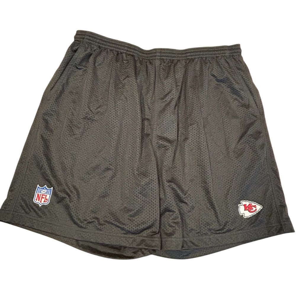 NFL Black Mesh Kansas City Chiefs Athletic Shorts XXL